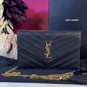 YSL Small Black Woc with Good Hardware
