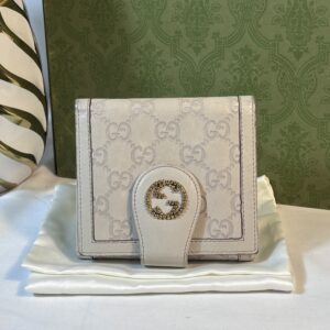 Gucci Guccissima Ivory Bifold Wallet