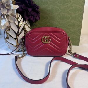 Gucci Mini Marmont Camera Bag Red