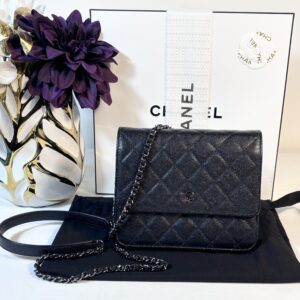 Chanel Square Woc Black Caviar