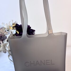 Chanel Jelly Shoulder Tote Gray Rubber