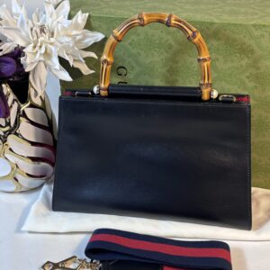 Gucci Nymphaea Top Handle Bamboo Black