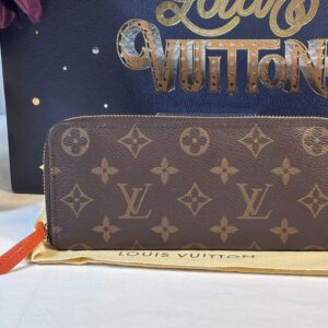 Louis Vuitton Clemence Wallet Monogram Orange