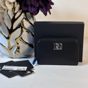 Dolce & Gabbana Black Logo Zip Wallet