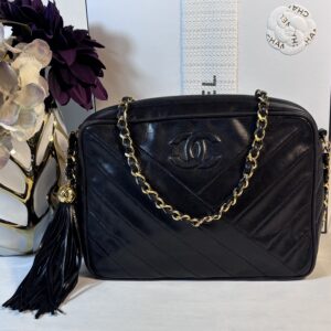 Chanel Fringe Camera Bag Black