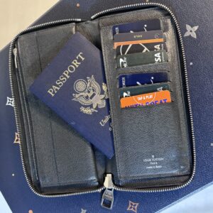 Louis Vuitton Vertical Taiga Zippy Wallet Noir