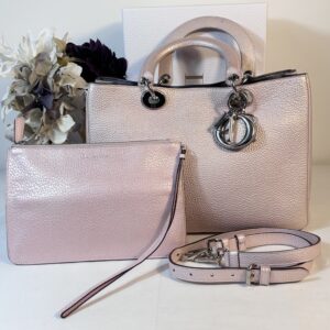 Christian Dior Diorissimo Pink Leather Tote