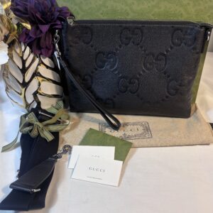 Gucci Jumbo Logo Black Messenger Bag