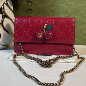 Gucci Cherry Embossed Woc
