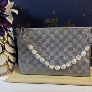 Louis Vuitton Silver Glitter Pochette