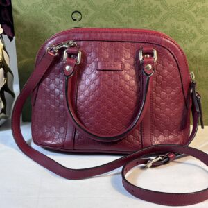 Gucci Microguccissima Red Dome Crossbody