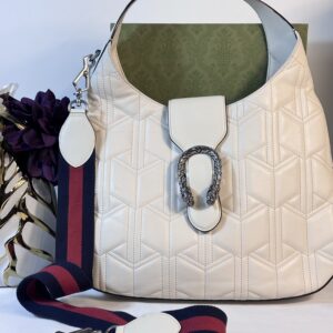 Gucci White Quilted Dionysus Hobo