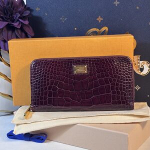Louis Vuitton Alligator Bordeaux Zippy Wallet