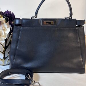 Fendi Black Leather Peekaboo