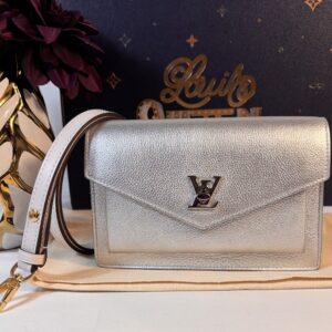 Louis Vuitton Silver Calfskin Mylockme Pochette