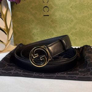 Gucci Interlocking Black Belt