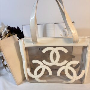 Chanel Triple Coco Clear Vinyl Tote