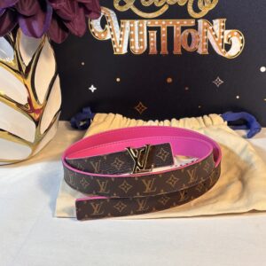 Louis Vuitton Reversible Monogram Pink Belt