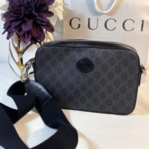 Gucci Interlocking Small Black Canvas