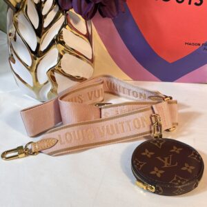 Louis Vuitton Pink Jacquard Bandouliere Strap With Coin Purse