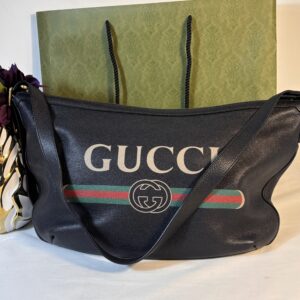 Gucci Black Half Moon Hobo Bag